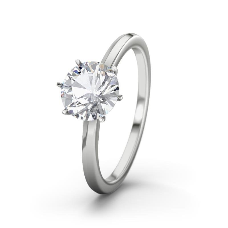 Diamantring ALHAMBRA mit einem 1 Karat Diamant aus 750 Weißgold